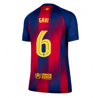 Barcelona Paez Gavi #6 Maglia Gara Casa Repliche 2025-26 Donna Maniche Corte